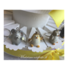 FOTO ESEMPIO - Torta  bomboniera con 32 fette con portachiavi animali spiritosi per Matrimoni e Feste - Matrimoniefeste.it l'ecommerce per gli eventi